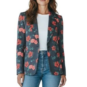 Anthropologie The Korner Floral Blazer